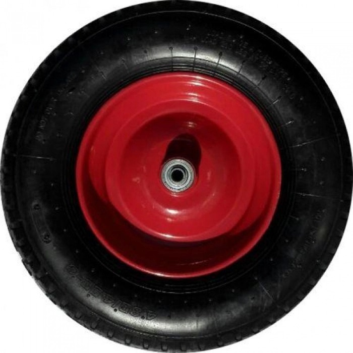 Колесо для тачки строиттельной  PR3000-16 16"*4,00-8  16/68мм  (сварное, цвет диска: красный) модель WB5009MS3 