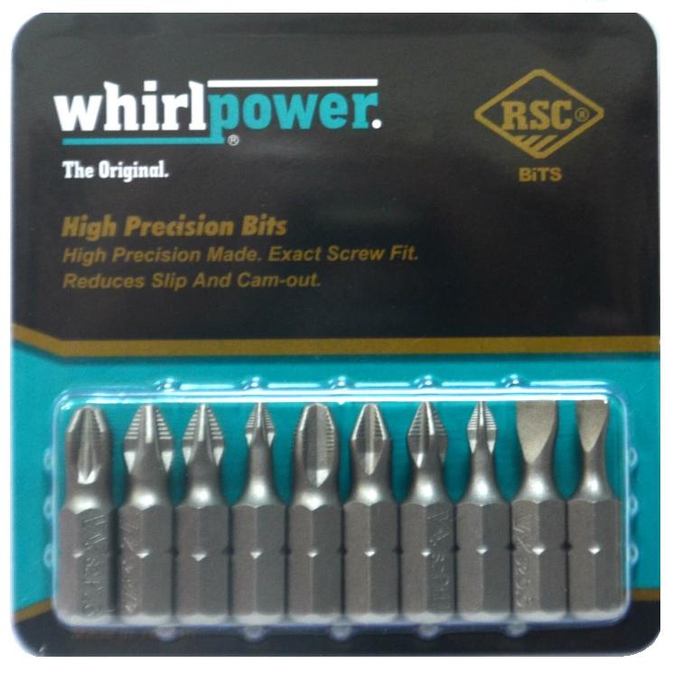 Набор бит Whirlpower 1/4" 25 мм 10 шт PH/PZ/SL 96M-SP2501-WP