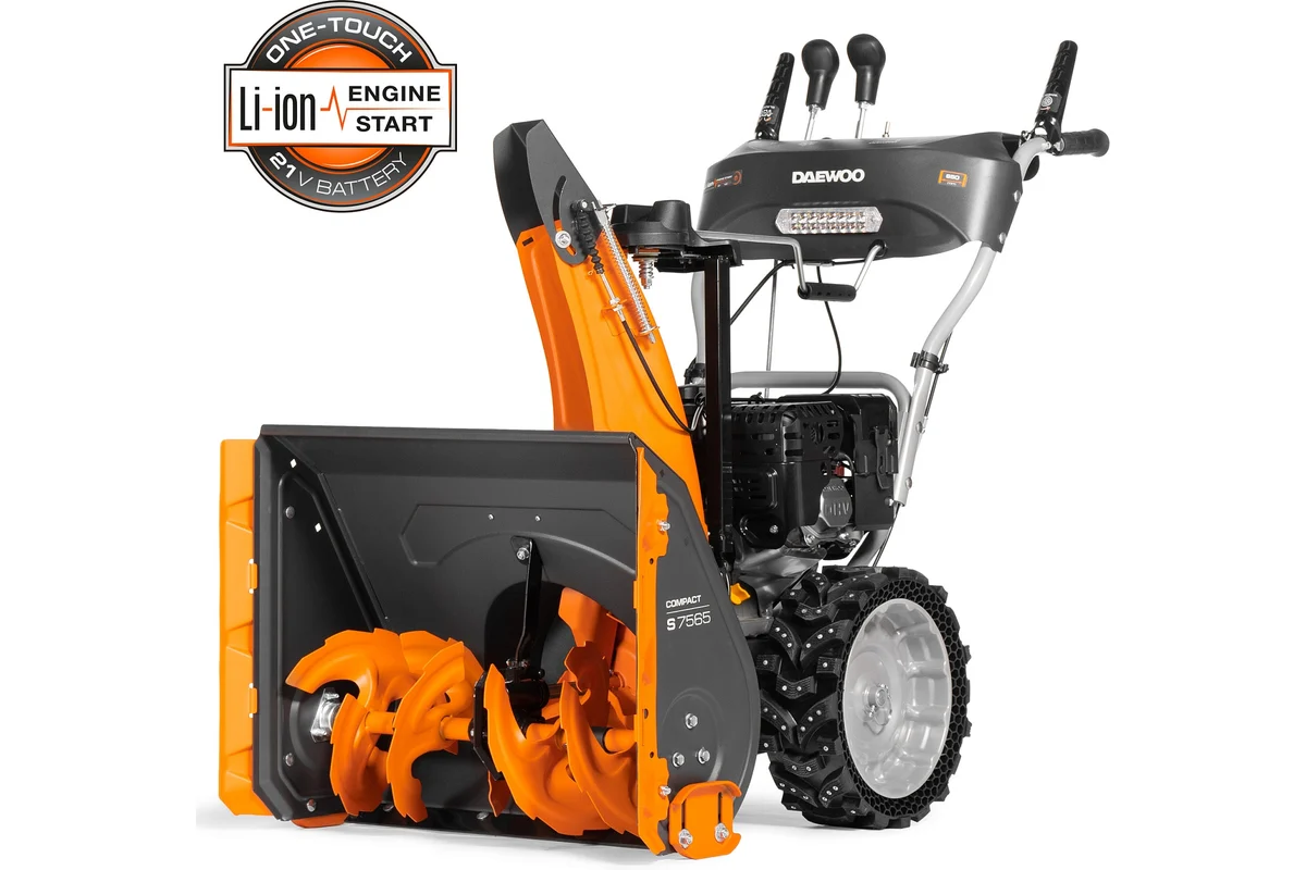 Бензиновый снегоуборщик с электрозапуском DAEWOO S 7565
