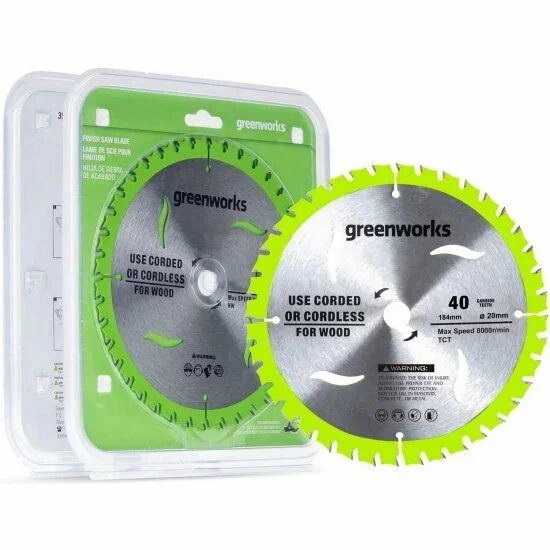 Диск пильный Greenworks 184x20 мм, 40T, по дереву   2943307