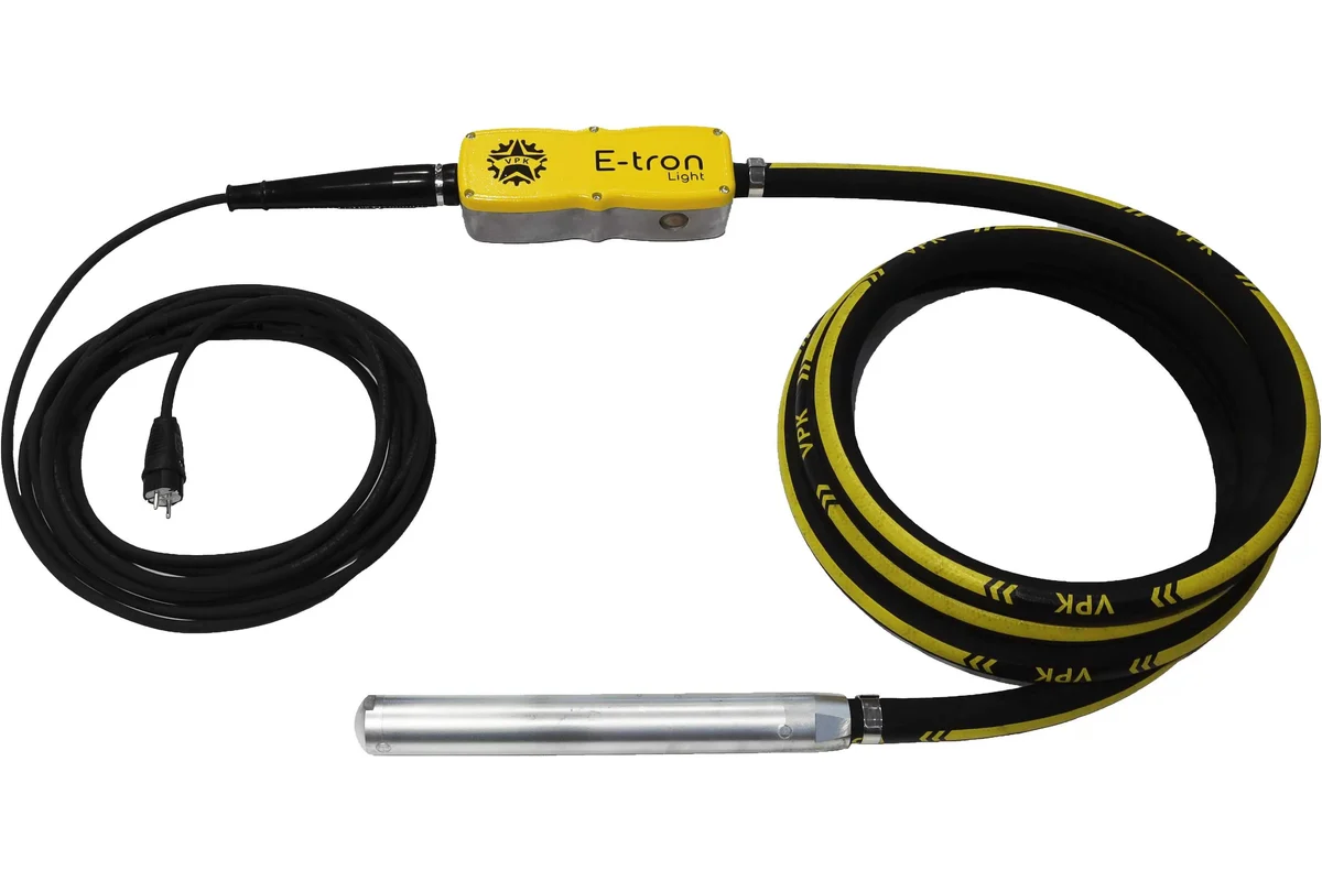 Вибратор глубинный VPK Electron Light 50/220/5/10ВЧ встроенный преобразоват. (15,7кг, 670*170*690мм)
