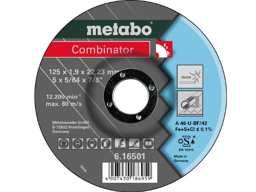 Круг отрезной Metabo 125*2,5 Novoflex прямой А30 617022000