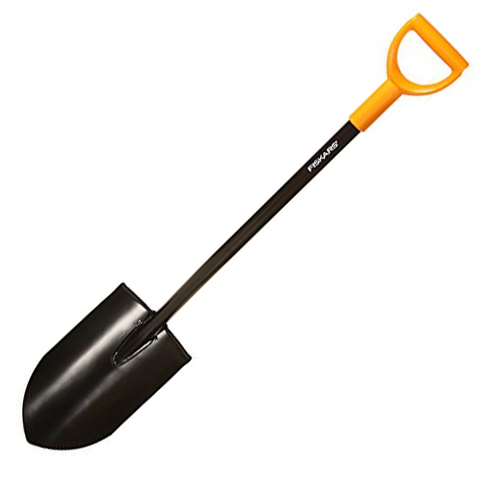 Лопата штыковая Fiskars Эргокомфорт с черенком 131921