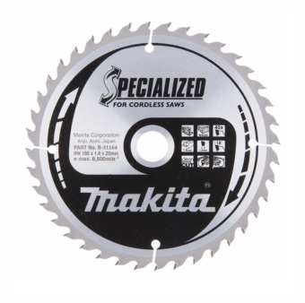 Диск пильный Makita 165х20х1.6мм, 40зуб,  В-31164
