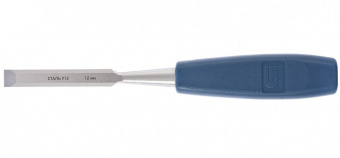 Стамеска 12мм плоская пластмассовая ручка Сибртех