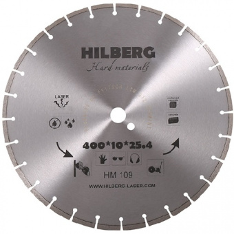 Диск алмазный TRIO DIAMOND 400*10*25,4 сегмент Hilberg Hard Material Лазер НМ109