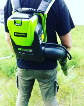 Воздуходув ранцевый Greenworks GD60BPB  2402307 без АКБ и ЗУ