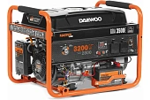 Генератор бензиновый GDA 3500E DAEWOO (3.2/2.8кВт, 230В, 208см3, 7.0л.с., 18л., 2х230В, 1х12В, 40кг)