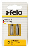 Бита Felo крестовая PH 3X25, серия Industrial, 2 шт в блистере 02203036