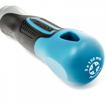 Отвертка Gross PZ 3*150 мм S2 3х-компонентная рукоятка