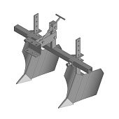 Окучник 2-х рядный, на траверсе с НЕрегулируемыми однорядными окучниками (01.15.12) со сцепкой