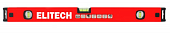 Уровень Elitech 320102 пузырьковый 60см., магнитный, 3глазка, зеркальн. глазок, погрешность 0,5 мм/м