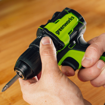 Дрель-шуруповерт акк. Greenworks DD345, 24V, б/щет, 27/45 Нм,13мм,2х2Ач,ЗУ,кор (3708307CUC)