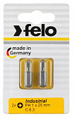 Бита Felo крестовая PH 2X25, серия Industrial, 2 шт в блистере 02202036