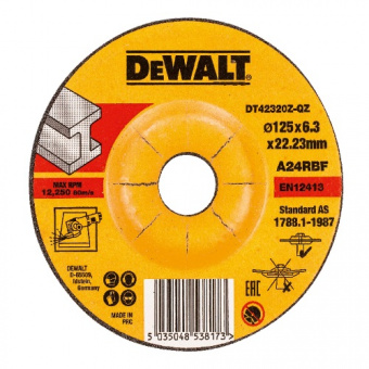 Круг обдирочный Dewalt 125*6,3мм Industrial DT42320Z-QZ