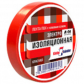 Изолента ПВХ Klebebander 19*20 мм красная 65178-А