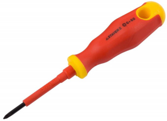Отвертка STAYER Profi ELECTRO диэлектрическая  до 1000 PH №0*60мм двухкомп. рукоят. 25142-0-06
