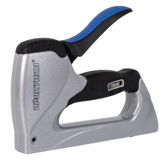 Степлер механический Практика серия Эксперт с регулятором удара скобы 4-14мм блистер ALU-корпус