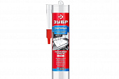 Герметик ЗУБР силиконовый, белый, санитарный, для помещений с повышенной влажностью 280мл. 41235-0