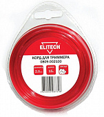 Леска Elitech 0809.002100, толщина 2мм, длина 15м, звезда  176811