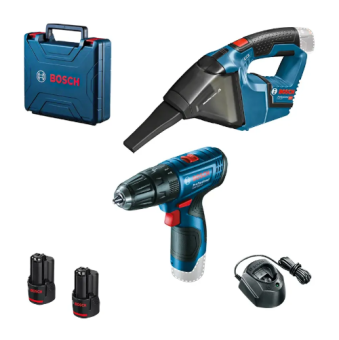 Шуруповерт аккумуляторный Bosch GSB 120 LI + пылесос GAS 12V 0615990M45