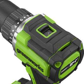 Дрель-шуруповерт акк. Greenworks DD560, 24V, б/щет, 30/60 Нм,13мм, Anti-kickback,1х4Ач,ЗУ,кор (3708407CUB)