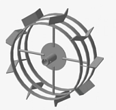 Грунтозацеп вал 30 мм, 445/180 мм., втулка 85 мм., 3 обода НЦ ГМБУ.30.445.180