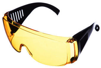 Очки защитные  CHAMPION с дужками желтые C1008