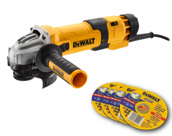 УШМ DeWalt DWE 4257 D4-RK + набор дисков