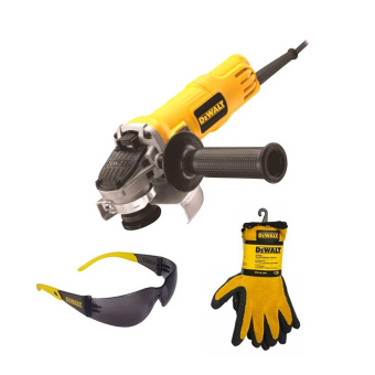 УШМ DeWalt DWE 4051G-KS  Перчатки + Очки) 