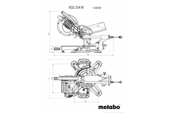 Пила торцовочная Metabo KGS 254 M 602540000