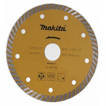 Диск алмазный Makita рифленный 125*22,23, бетон А-84159