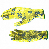 Перчатки садовые PALISAD M из полиэстера с нитриловым обливом зеленые 67742