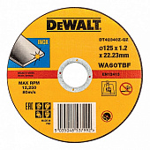 Круг отрезной по металлу Dewalt 125*1,2мм Industrial DT42340Z-QZ