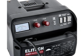 Устройство пуско-зарядн. Elitech EBC 50/180 (12/24В,1.2/7.0кВт,25/40А,40-700Ач,180А,14.5кг) 206814