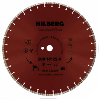 Диск алмазный отрезной TRIO DIAMOND 500*25,4*12  Hilberg Industrial Hard  HI811