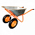 Тачка строительная 2-х колесная GARDEN KING 300кг/100л  WB5009MS2