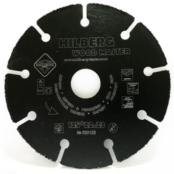 Диск алмазный отрезной TRIO DIAMOND 125*22,23 Hilberg Super Wood 530125