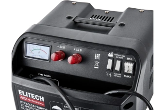 Устройство пуско-зарядн. Elitech EBC 30/120 (12/24В,0.8/3.6кВт,12/20А,ак20-400Ач,120А,13.5кг) 206811