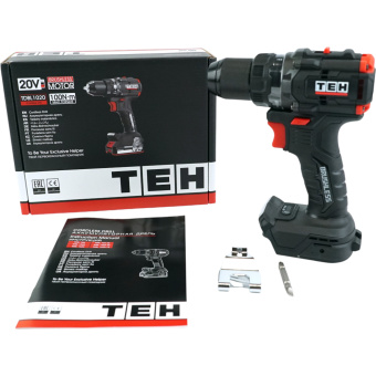 Шуруповерт аккум.TEH TDBL1020 (20V, 0-500/2100об/мин, 100Нм, БЗП 13мм, без АКБ и ЗУ, кор) 