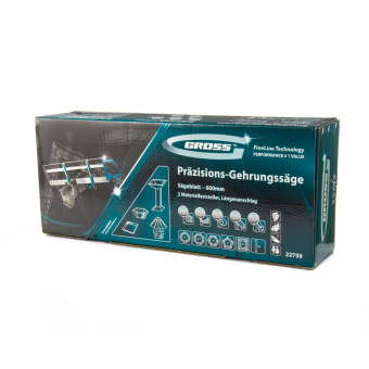 Стусло прецизионное, двухплоскостное, пила-600мм, 2 прижимные струбцины GROSS