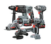 НАБОР 5в1 ProfiPower ProfiSet-5F18 (Li-ion-3шт, 4Ач, З/У, кейс, E0080, E0081,T0058, T0056, E0188)