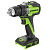 Дрель-шуруповерт аккум. Greenworks DD560 (24v.б/щет,30/60 Нм,13мм,Anti-kickback,2х2Ач,ЗУ).3708407CUC