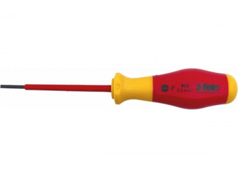Отвертка Felo диэлектрическая шлицевая SL2,5x0,4x75 91302590