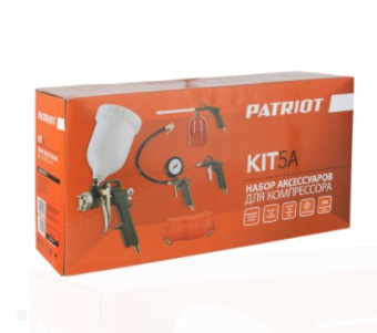 Набор окрасочного инструмента 5 предметов PATRIOT KIT 5 А, быстросъем 830901060