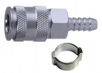 Переходник Elitech 0704.018300 рапид (муфта) - елочка 8мм + кольцо 8х13мм, 188948