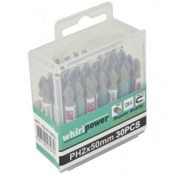 Набор бит Whirlpower 1/4" PH2*50мм 30шт. 742-61-0502R-WP