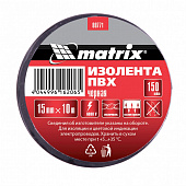 Изолента MATRIX черная ПВХ 15мм*10м 150мкм 88771