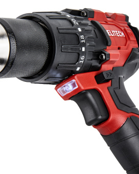 Шуруповерт аккум. Elitech ДА 21 УБЛ2 (ударн.,20В,2х4.0Ач,ELP,БЗП-13мм,0-500/2100об/мин,120Нм,1.3кг)