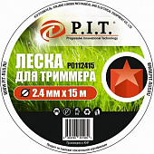 Леска  P.I.T. для триммера 2,4мм*15м звезда Р0112415 